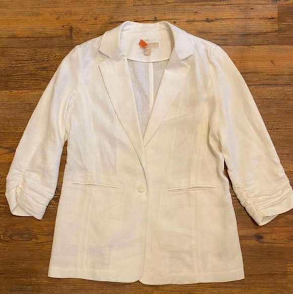 Michael Kors Jackets & Blazers - Michael Kors White Linen Blazer Jacket
